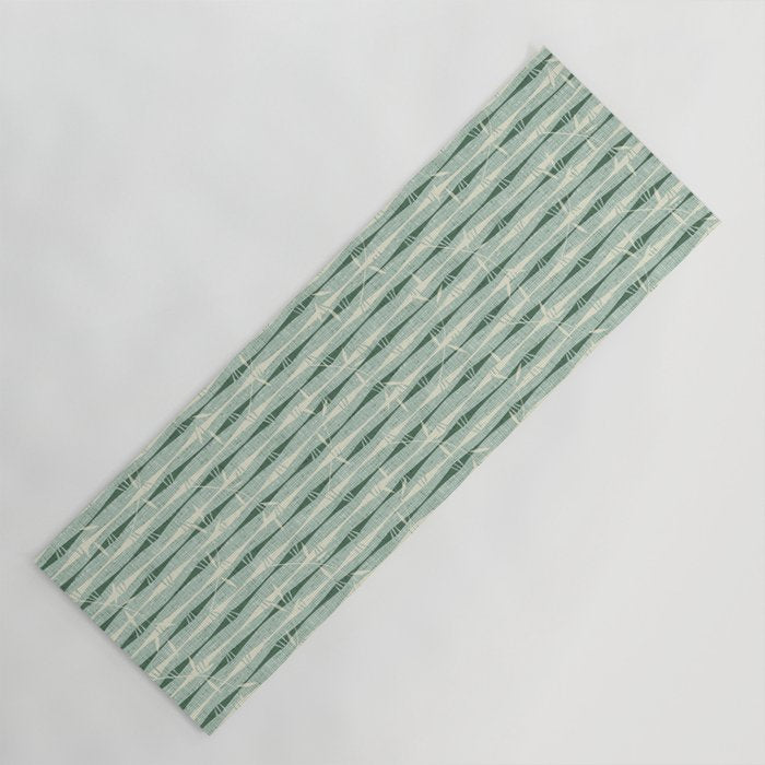 Vintage Bamboo Stripes ©studioxtine Yoga Mat Gallery Image 1