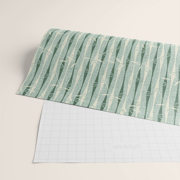 Vintage Bamboo Stripes ©studioxtine Wrapping Paper Gallery Image 2