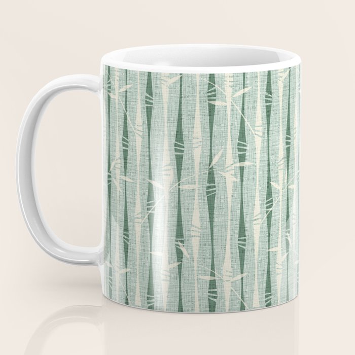 Vintage Bamboo Stripes ©studioxtine Coffee Mug Gallery Image 3