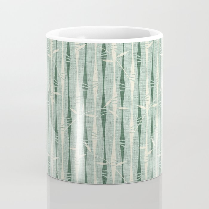 Vintage Bamboo Stripes ©studioxtine Coffee Mug Gallery Image 4