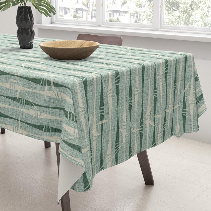 Vintage Bamboo Stripes ©studioxtine Tablecloth Gallery Image 3