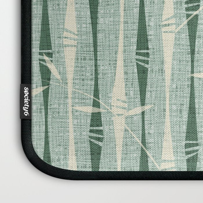 Vintage Bamboo Stripes ©studioxtine Laptop Sleeve Gallery Image 3