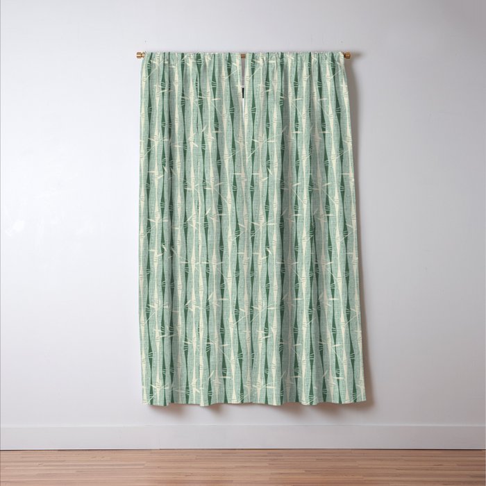 Vintage Bamboo Stripes ©studioxtine Window Curtain Gallery Image 3