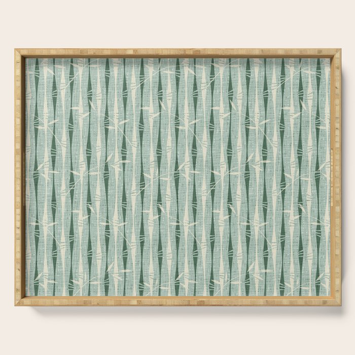 Vintage Bamboo Stripes ©studioxtine Serving Tray Gallery Image 1