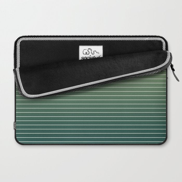 Ombre Arch XIV Green Gradient Modern Geometric Lines Laptop Sleeve Gallery Image 2
