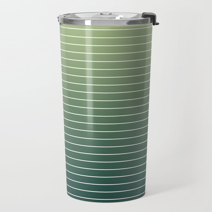 Ombre Arch XIV Green Gradient Modern Geometric Lines Travel Mug Gallery Image 2