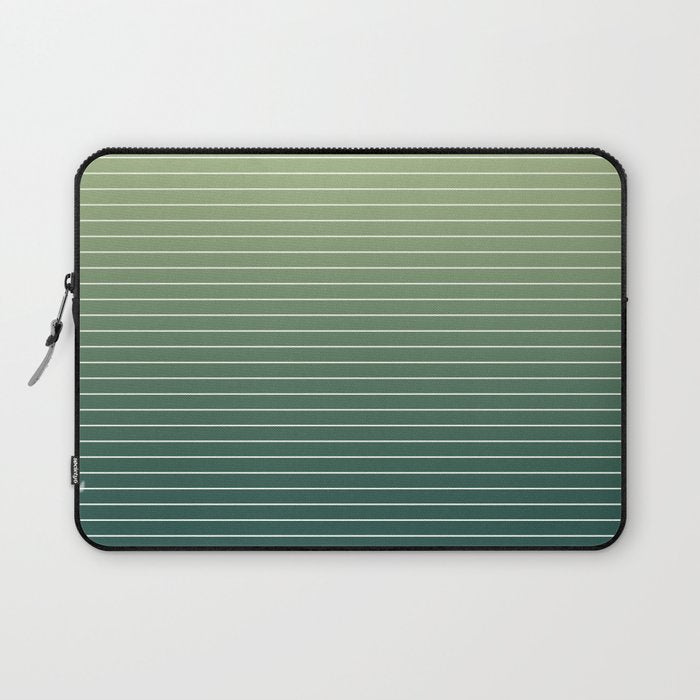 Ombre Arch XIV Green Gradient Modern Geometric Lines Laptop Sleeve Gallery Image 1