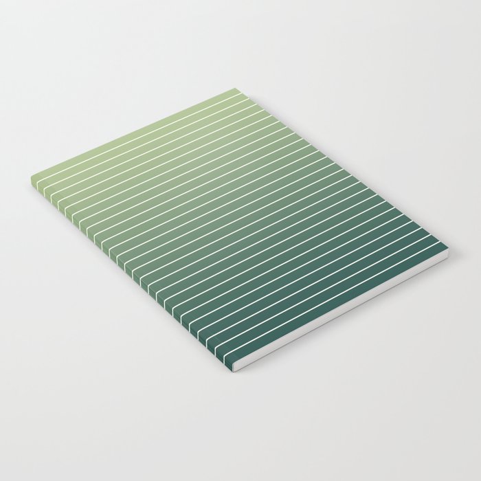 Ombre Arch XIV Green Gradient Modern Geometric Lines Notebook Gallery Image 1
