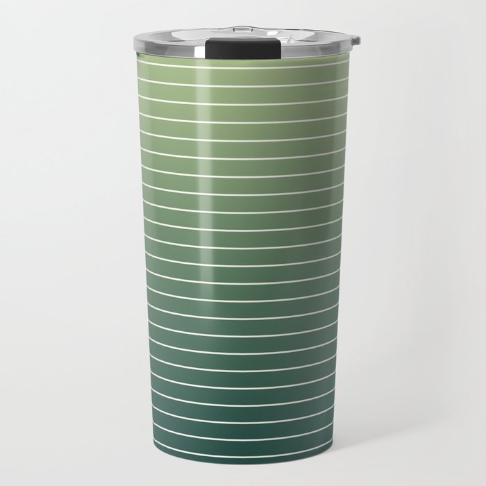 Ombre Arch XIV Green Gradient Modern Geometric Lines Travel Mug Gallery Image 1