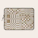 Warm Vintage Checks Laptop Sleeve Gallery Image 1