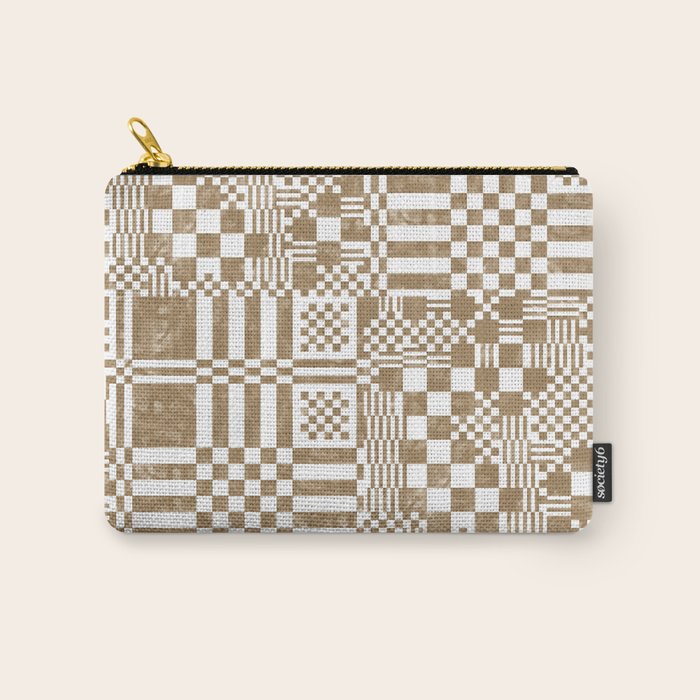 Warm Vintage Checks Carry All Pouch Gallery Image 1
