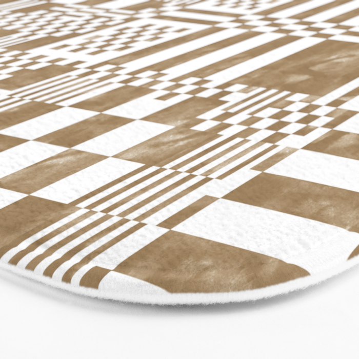 Warm Vintage Checks Bath Mat Gallery Image 3
