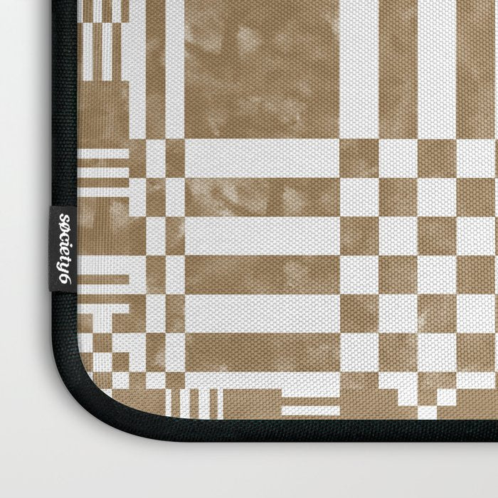 Warm Vintage Checks Laptop Sleeve Gallery Image 3