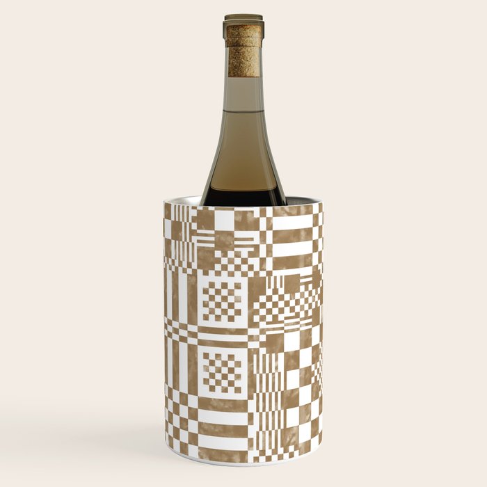 Warm Vintage Checks Wine Chiller Gallery Image 1