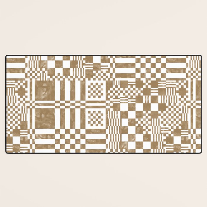 Warm Vintage Checks Desk Mat Gallery Image 3
