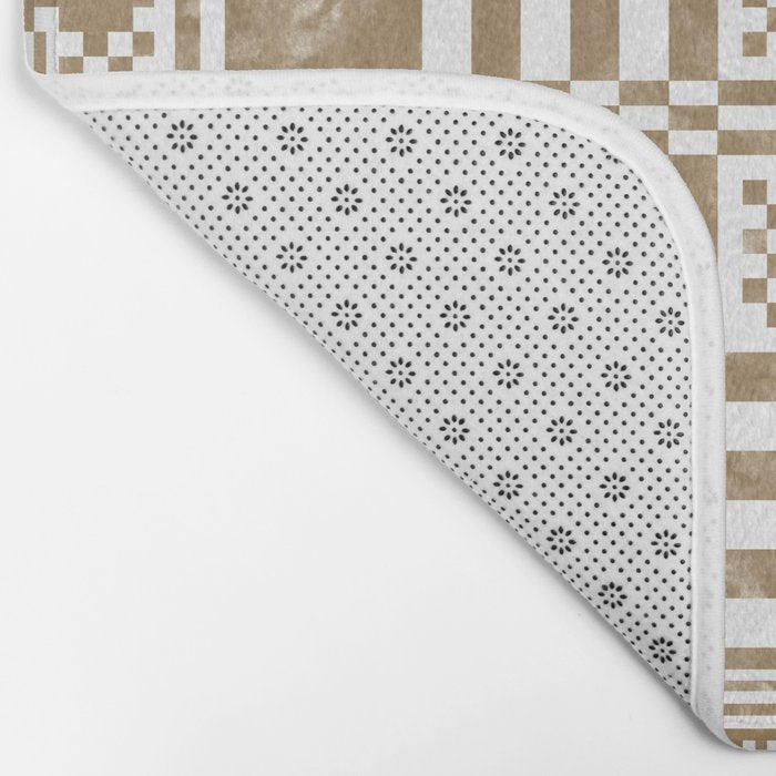 Warm Vintage Checks Bath Mat Gallery Image 2