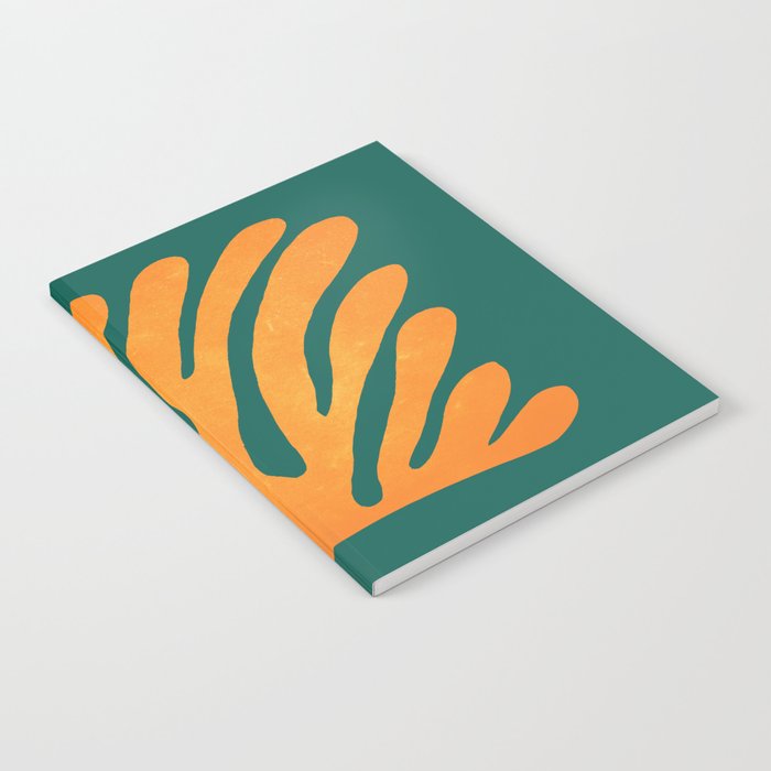 Pine Green & Tangerine: Matisse Paper Cutouts 01 Notebook Gallery Image 1