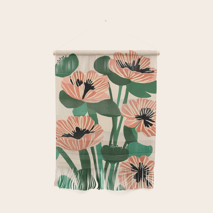 Modern Wild Poppies Wall Hanging Gallery Image 1