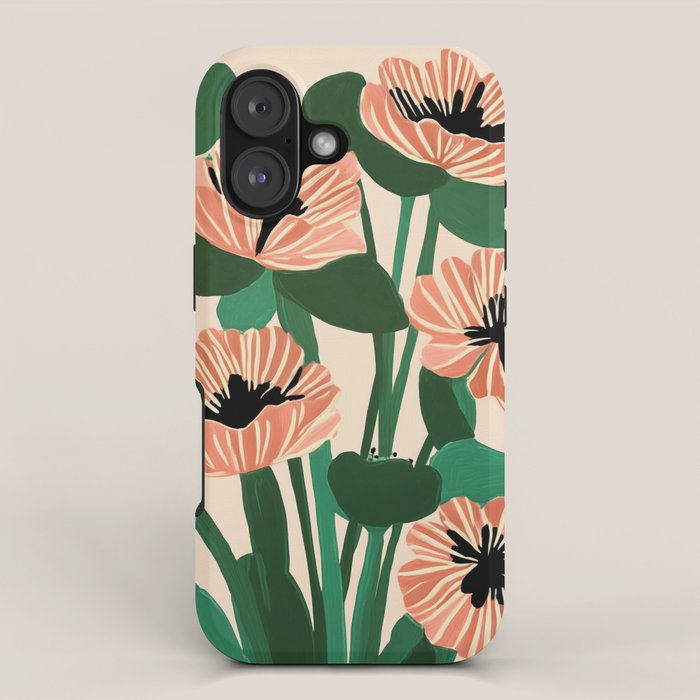 Modern Wild Poppies iPhone Case Gallery Image 1