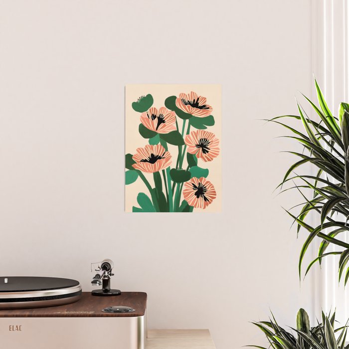Modern Wild Poppies Poster Gallery Image 2