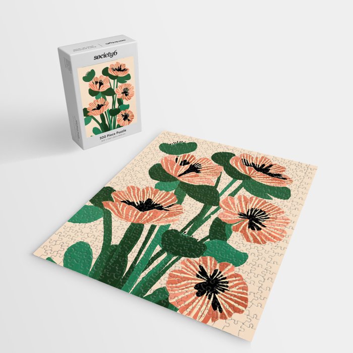 Modern Wild Poppies Jigsaw Puzzle Gallery Image 2