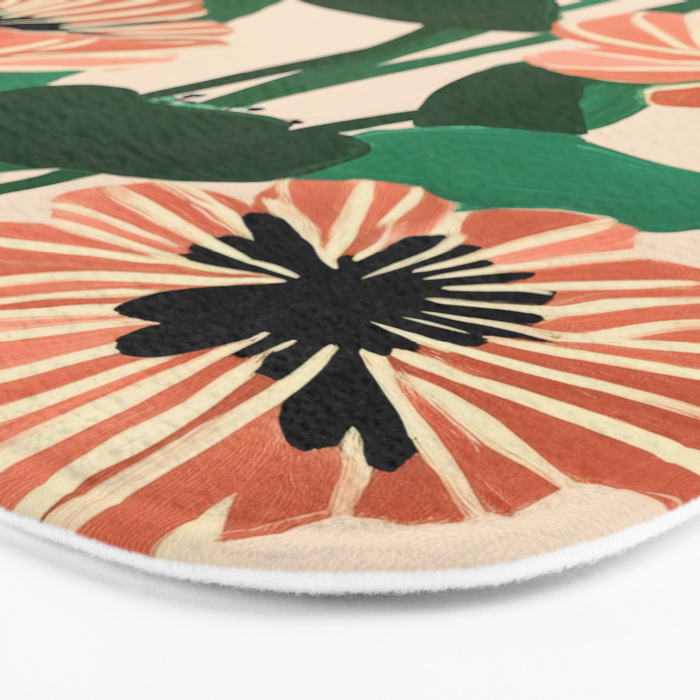 Modern Wild Poppies Bath Mat Gallery Image 3