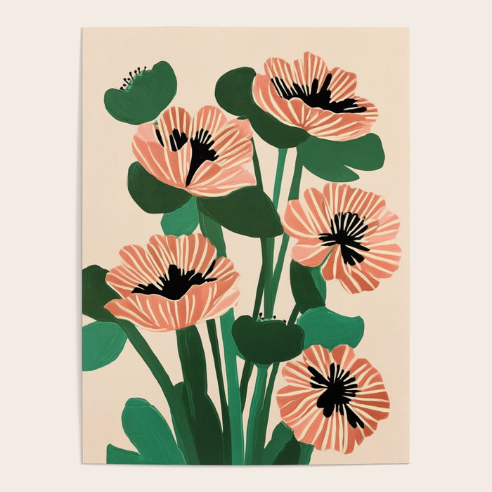 Modern Wild Poppies Poster Gallery Image 4