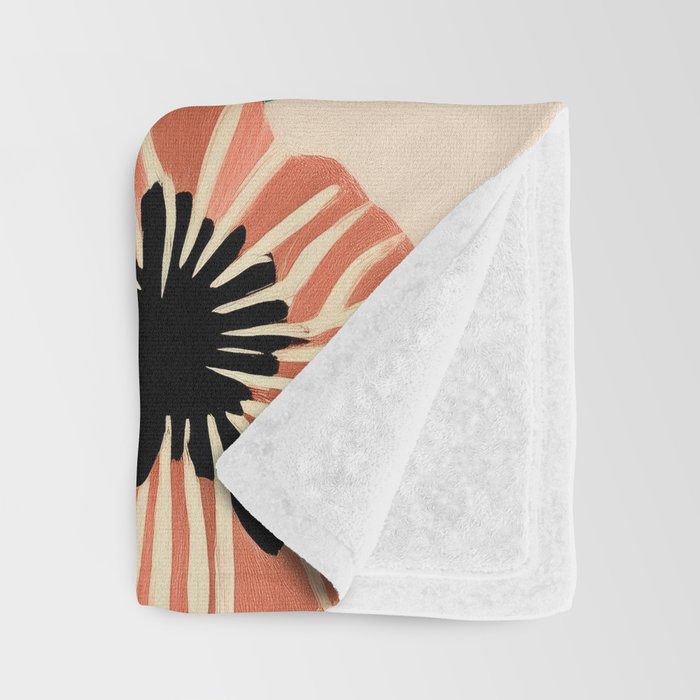 Modern Wild Poppies Throw Blanket Gallery Image 3
