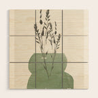 Modern Vase With Plants Wood Wall Art Gallery Image 1