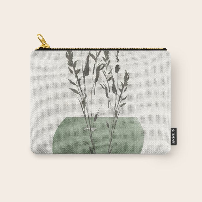 Modern Vase With Plants Carry All Pouch Gallery Image 1