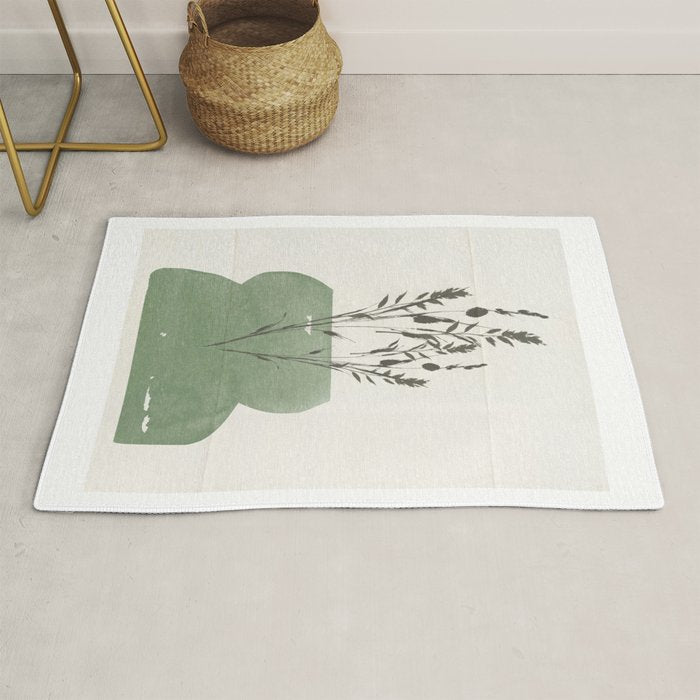 Modern Vase With Plants Rug Gallery Image 1
