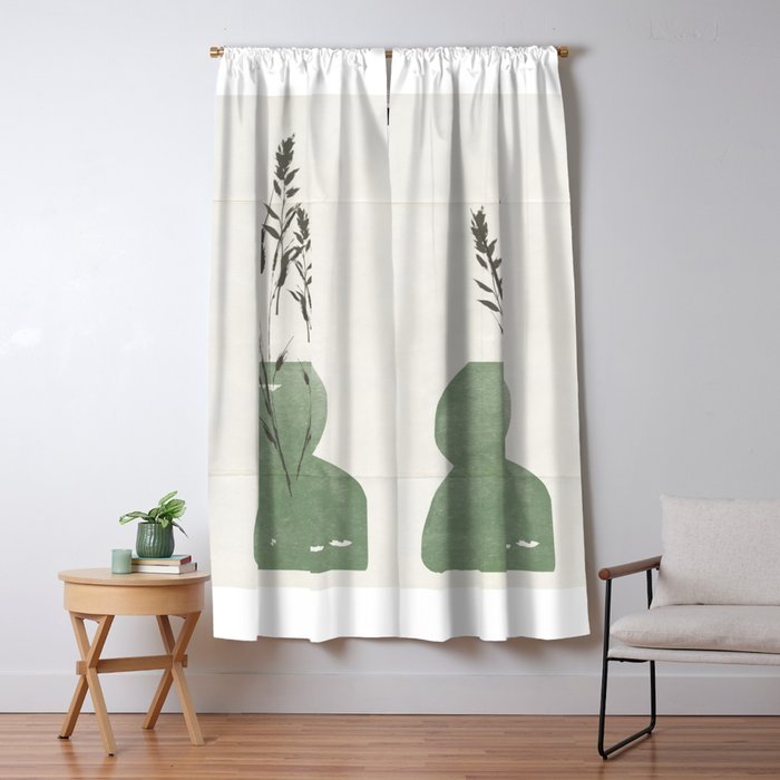 Modern Vase With Plants Window Curtain Gallery Image 1