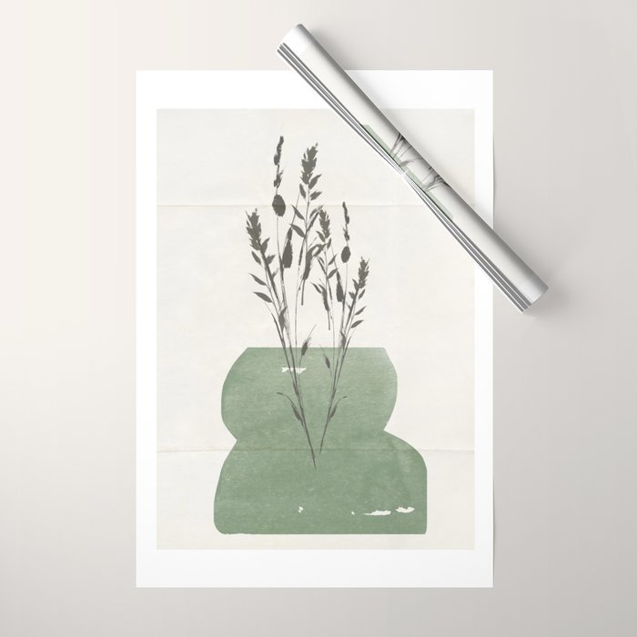 Modern Vase With Plants Wrapping Paper Gallery Image 1