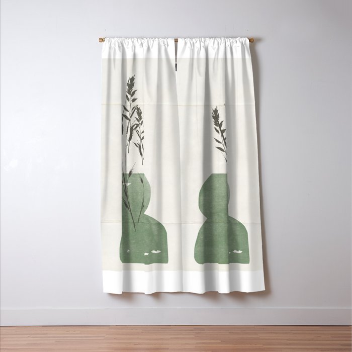 Modern Vase With Plants Window Curtain Gallery Image 3