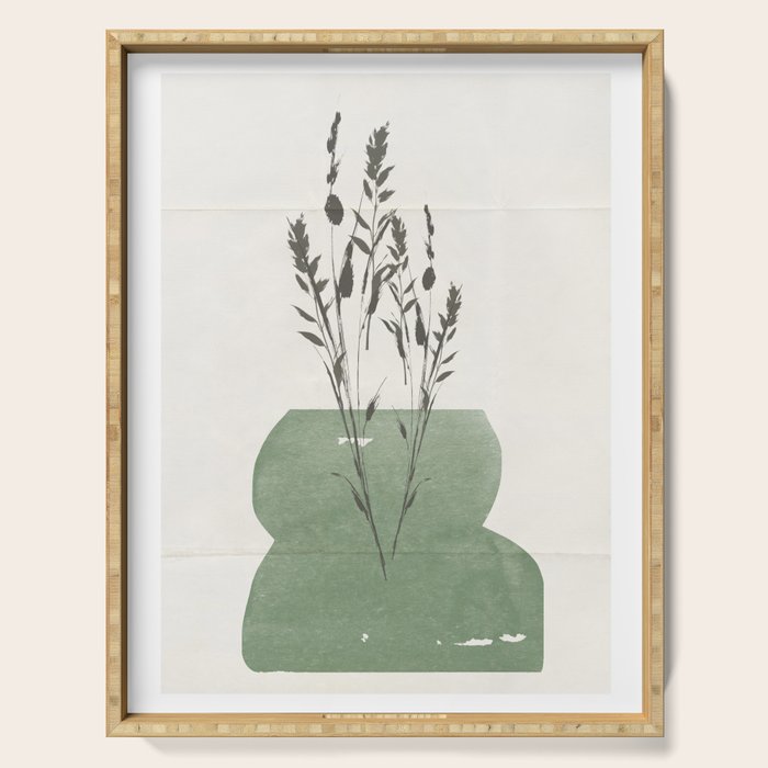 Modern Vase With Plants Serving Tray Gallery Image 1