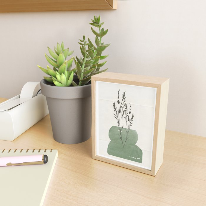 Modern Vase With Plants Mini Art Print Gallery Image 2