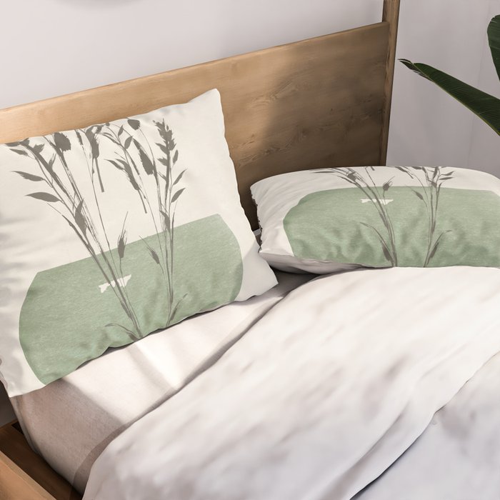 Modern Vase With Plants Pillow Sham Gallery Image 2