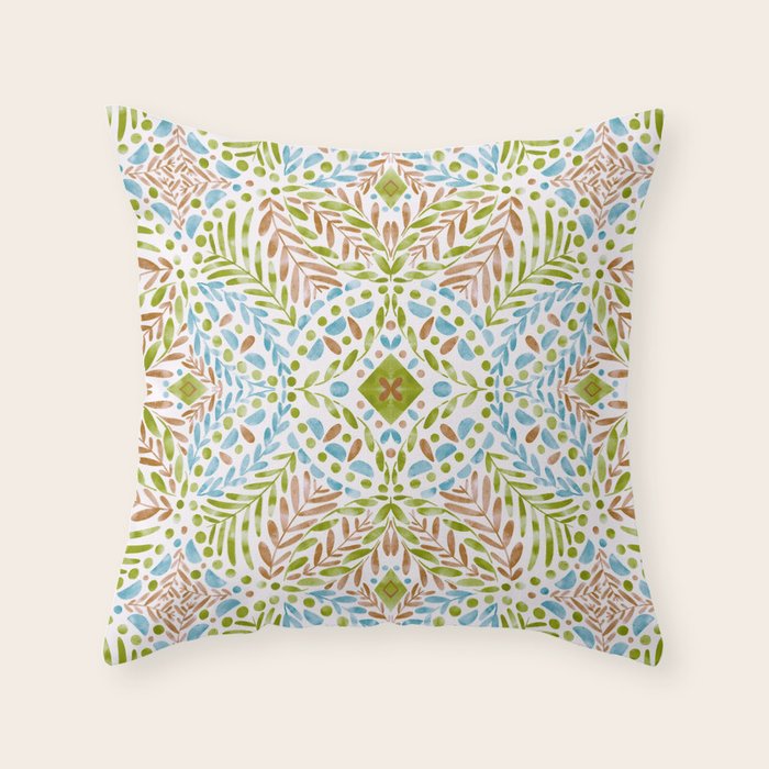 Natural Foliage Fusion G Throw Pillow Gallery Image 6