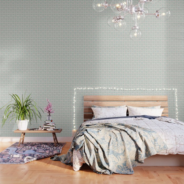 Blue Bow Checkered Print Wallpaper Gallery Image 3