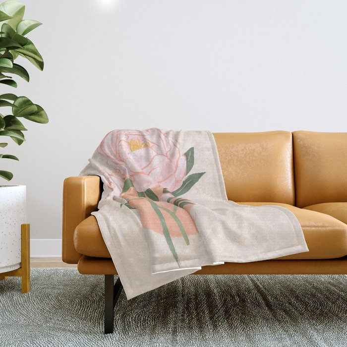 Peony Throw Blanket Gallery Image 1