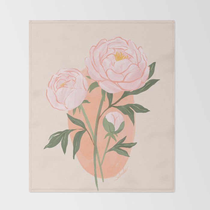Peony Throw Blanket Gallery Image 2