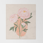 Peony Throw Blanket Gallery Image 2