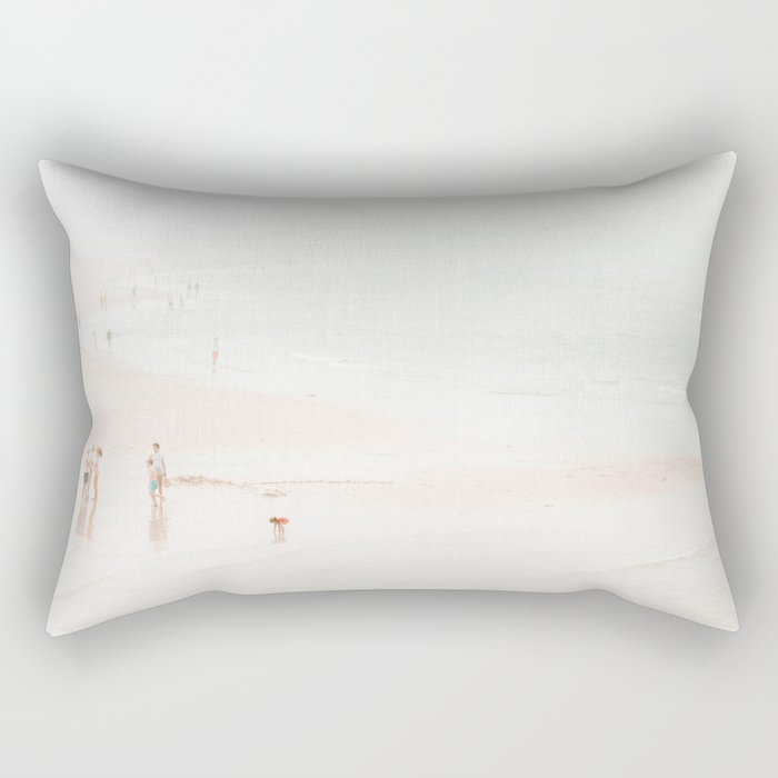 At the beach ten (part two of a diptych) - Minimal Beach - Ocean Sea photography Rectangular Pillow Gallery Image 1