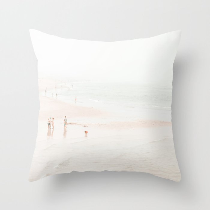 At the beach ten (part two of a diptych) - Minimal Beach - Ocean Sea photography Throw Pillow Gallery Image 6