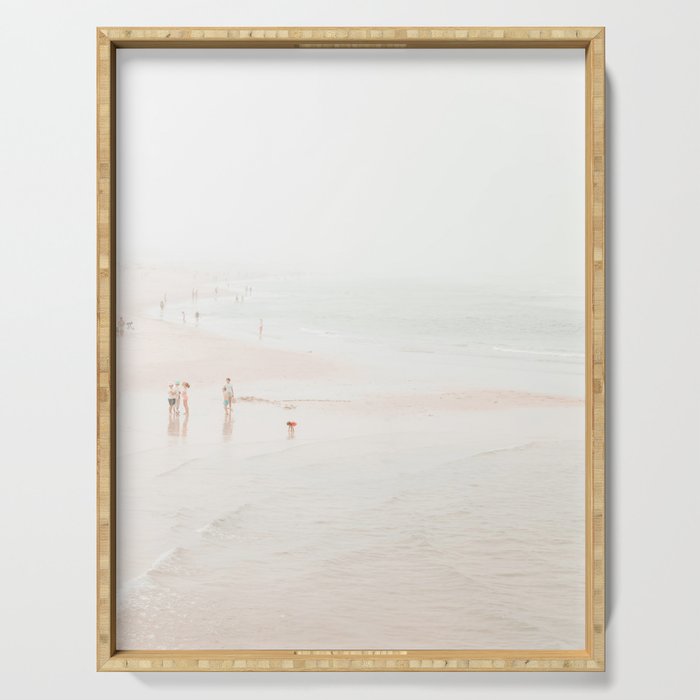 At the beach ten (part two of a diptych) - Minimal Beach - Ocean Sea photography Serving Tray Gallery Image 1