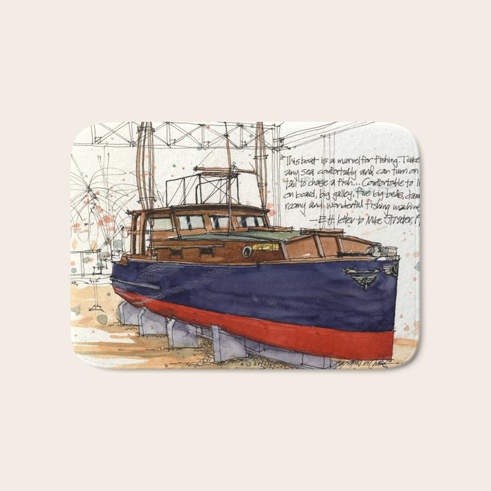 Hemingway's Cuba:  Pilar Bath Mat Gallery Image 1