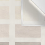 Grey Taupe Watercolor Gouache Geometric Square Matrix Pattern Wall Tapestry Gallery Image 3