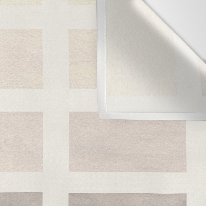 Grey Taupe Watercolor Gouache Geometric Square Matrix Pattern Wall Tapestry Gallery Image 3