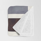 Grey Taupe Watercolor Gouache Geometric Square Matrix Pattern Throw Blanket Gallery Image 3