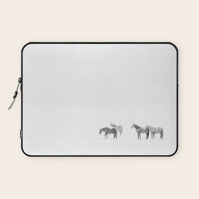 Snow Angels - Winter Horse Photography Laptop Sleeve Gallery Image 1